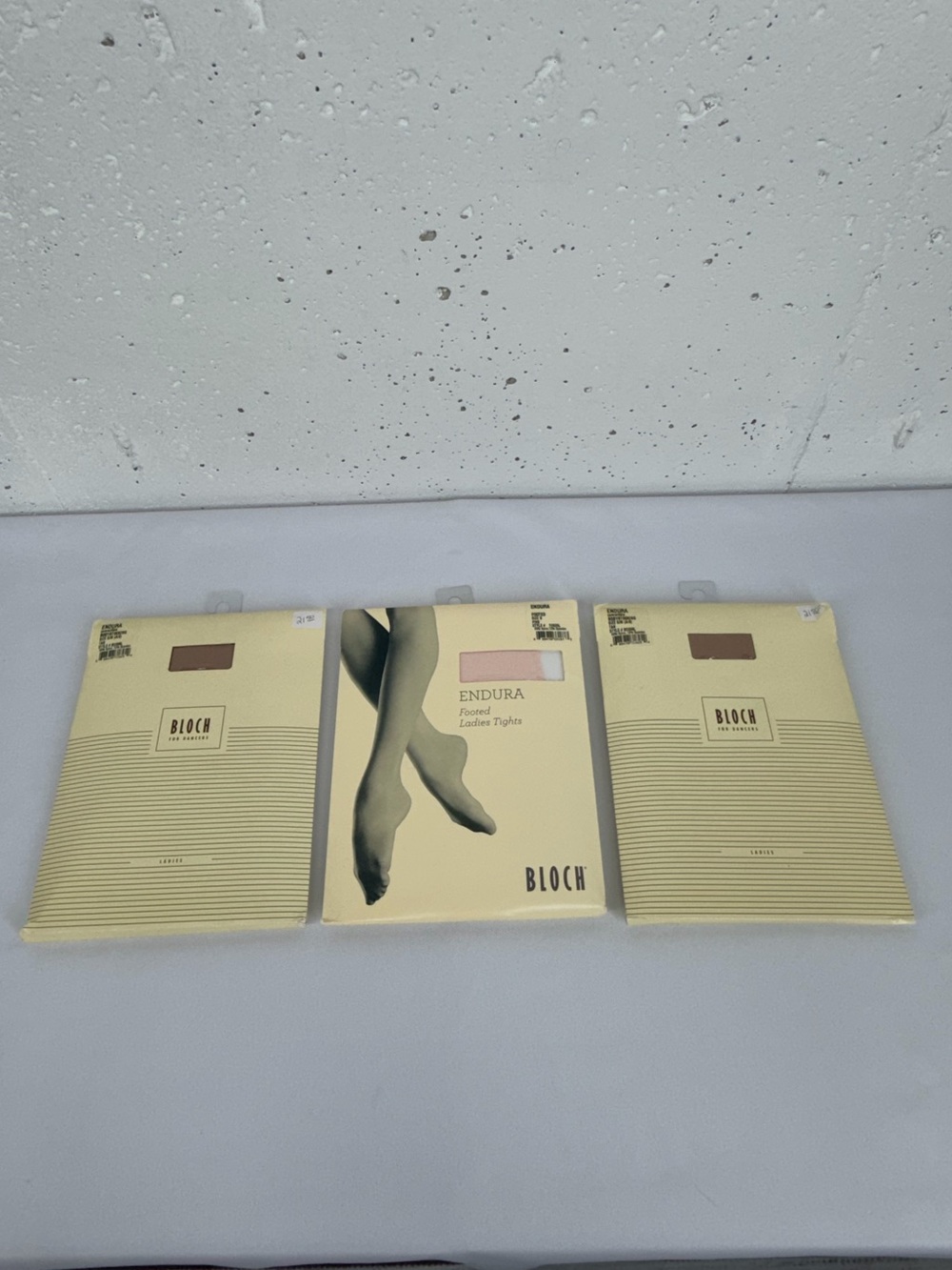 Bloch lot of 3 Size A/B Endura Tan Convertible Bodystocking & Footed Pink New